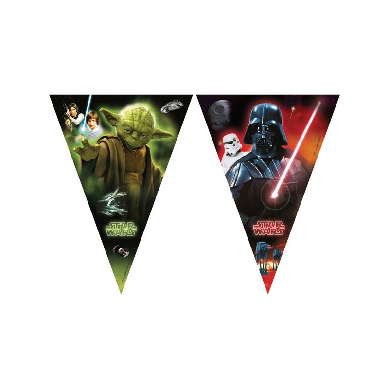 Bandeirolas Star Wars Darth Vader & Yoda 