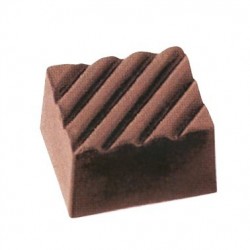 Molde Policarbonato para Chocolate Quadrados Listados