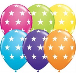 Pack de 6 Balões com Impressão Estrelas