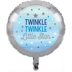 Balão Foil Azul Twinkle Twinkle Little Star
