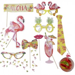 Summer Party Photo Booth Props - Flamingo Fun