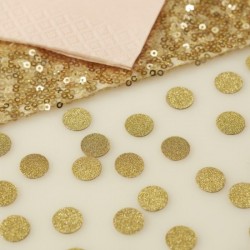 Confetis Glitter Bolinhas Douradas