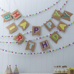 Bunting Kraft  - Happy Birthday Kraft