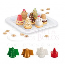 Set 3 Moldes Cake Pops-Biscoito Motivos de Natal