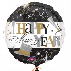 Balão  Foil Redondo Happy New Year