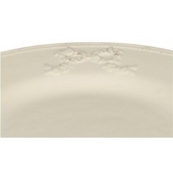 Prato Cerâmica Laço Marfim