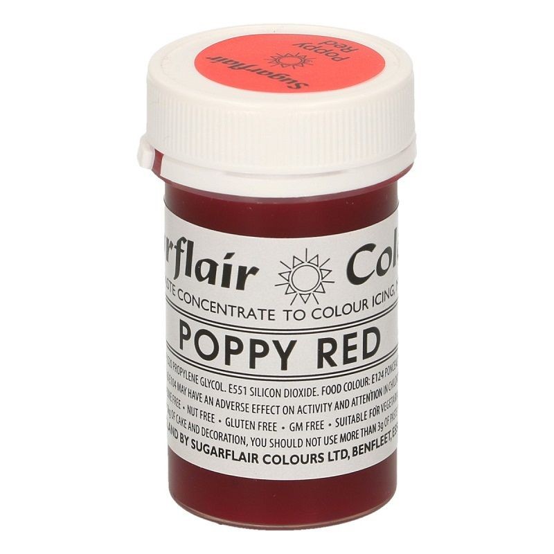 Corante Gel Poppy Red Sugarflair