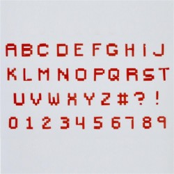 Letras e Números Maiúsculas Pixel