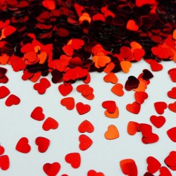 Confetis de Mesa Corações Vermelhos