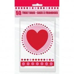 50 Mini Sacos Corações