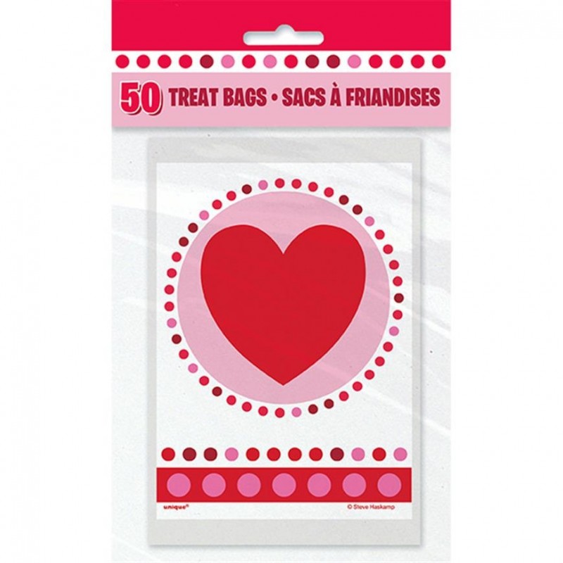50 Mini Sacos Corações