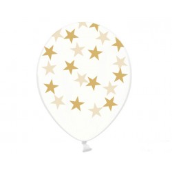 Balões Transparentes Estrelas Douradas