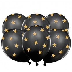 Balões Pretos  Estrelas Douradas