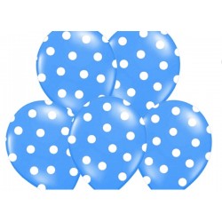 Balões Azuis Bolinhas Brancas