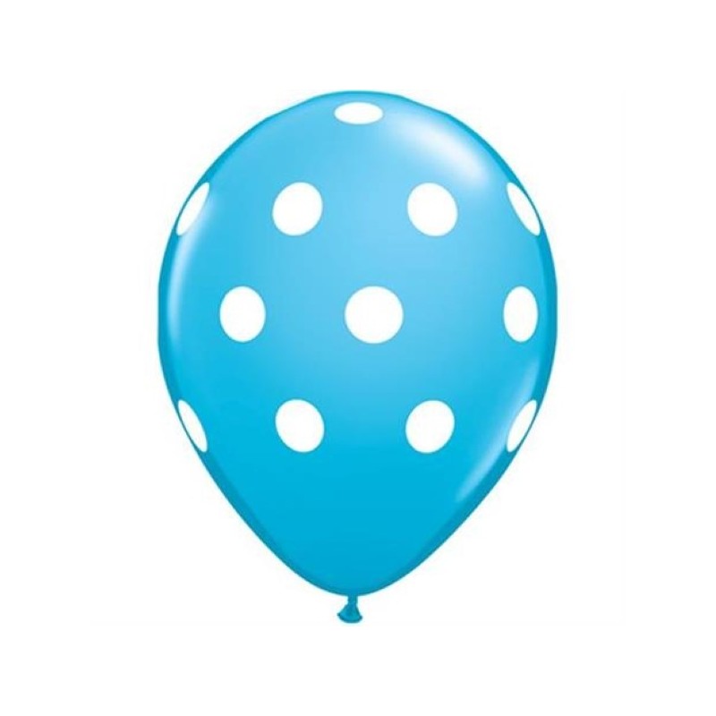 Balão Azul Bolinhas Brancas