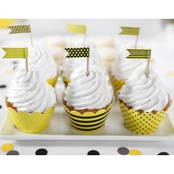 Cupcake wrappers Amarelo e Preto
