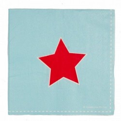 Guardanapos Azuis com Estrela Vermelha