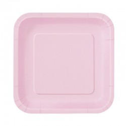 Pratos Quadrados Pequenos Lovely Pink