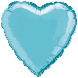 Balão Foil Coração Azul Bebé 45 cms