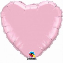 Balão Foil Coração Rosa Claro 90 cms