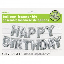 Banner Balões Enchimento Ar Happy Birthday
