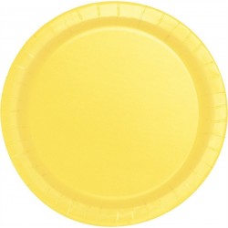 Prato Redondo Amarelo Pastel 23 cms