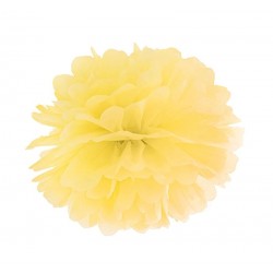 Pompom Amarelo Pastel 25 cms