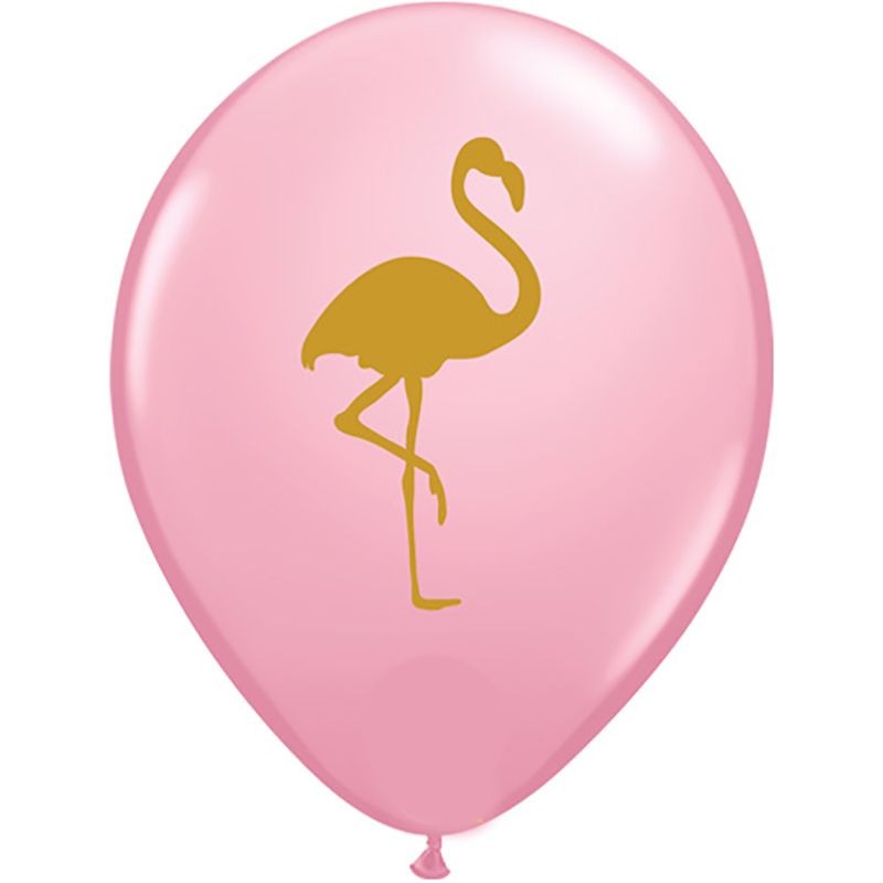 Balão Rosa Flamingo Dourado