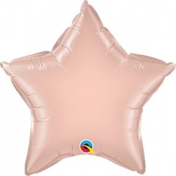 Balão Foil Estrela Rosa Gold 50 cms