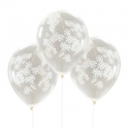 Balões Confetis Flocos de Neve