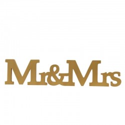 Marcador Dourado Mr & Mrs