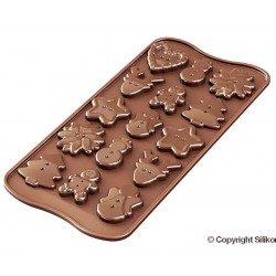 Molde para Chocolate Botões de Natal  Silicomart
