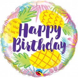 Balão Foil Ananases Happy Birthday
