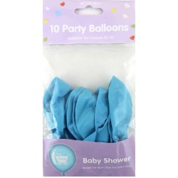 10 Balões Azuis Baby Shower