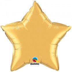 Balão Foil Estrela Dourada 90 cms