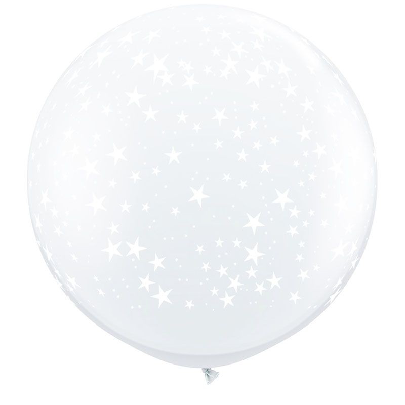 Balão 90 cms transparente estrelas