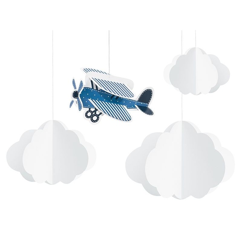 Decorações Nuvem e Pequeno Avião