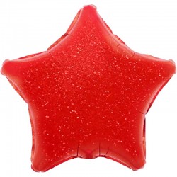 Balão Foil Estrela Vermelha Holográfica