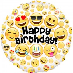 Balão Happy Birthday Emoji