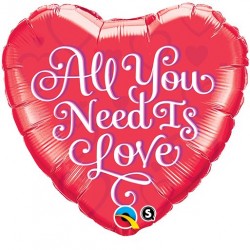 Balão Coração Foil ALL YOU NEED IS LOVE