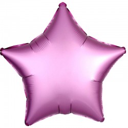Balão Foil Estrela Satinada Rosa Flamingo