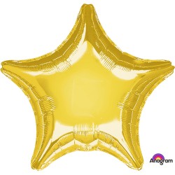Balão Foil Estrela Dourada 45 cms