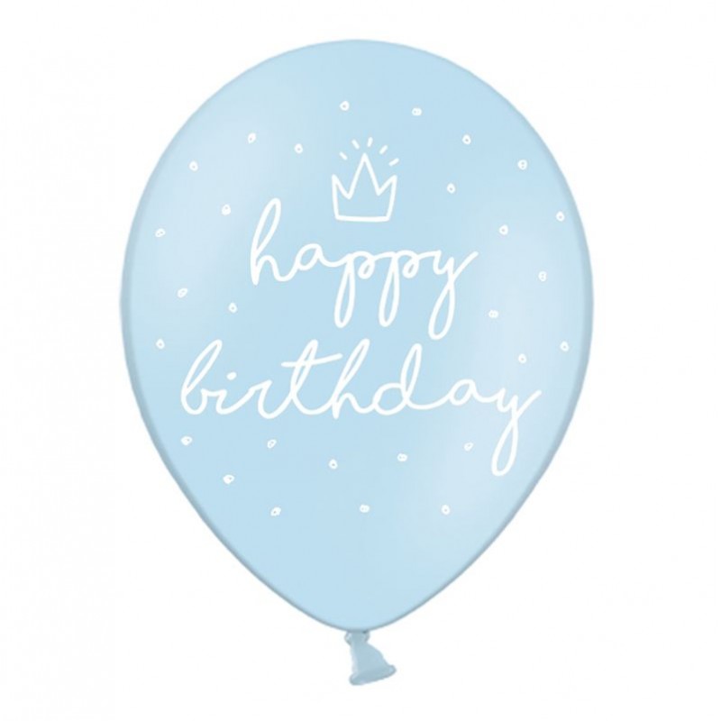 Balão Azul Happy Birthday