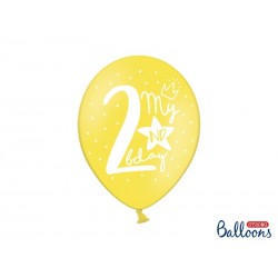6 Balões 2º Aniversário Cores Pastel