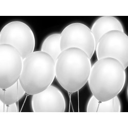 5 Balões Led Brancos