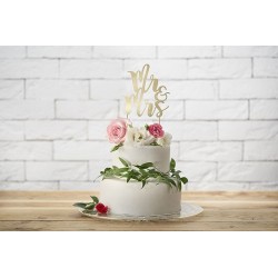 Cake topper Mr&Mrs, 25.5cm