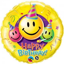 Balão Foil Emoji Happy Birthday