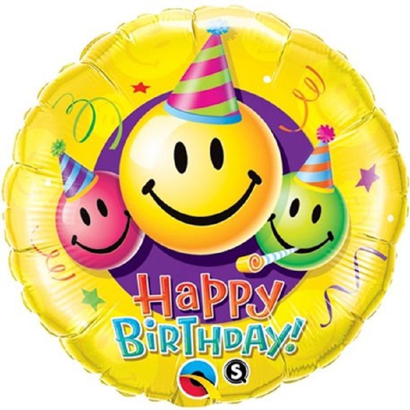 Balão Foil Emoji Happy Birthday