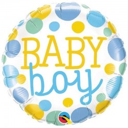 Balão Bolinhas Baby Boy
