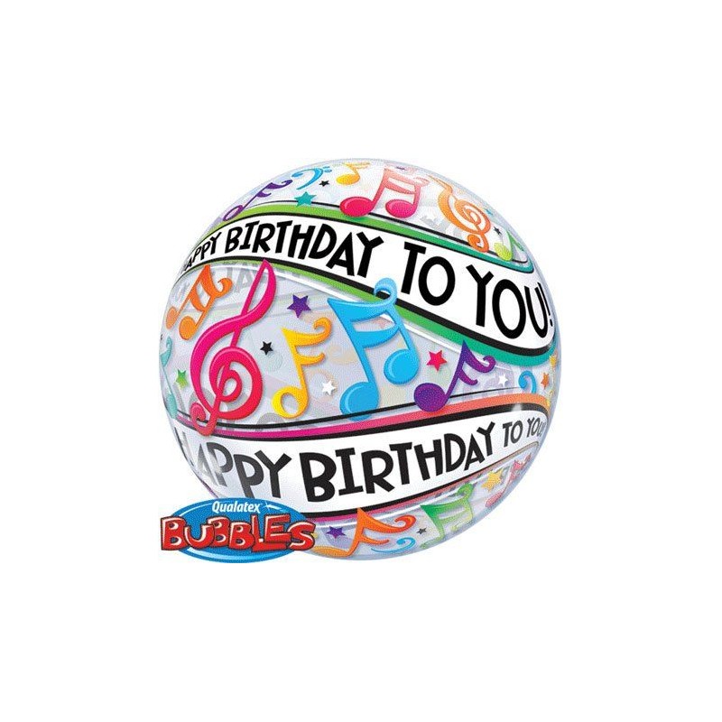 Balão Bubble Música Happy Birthday